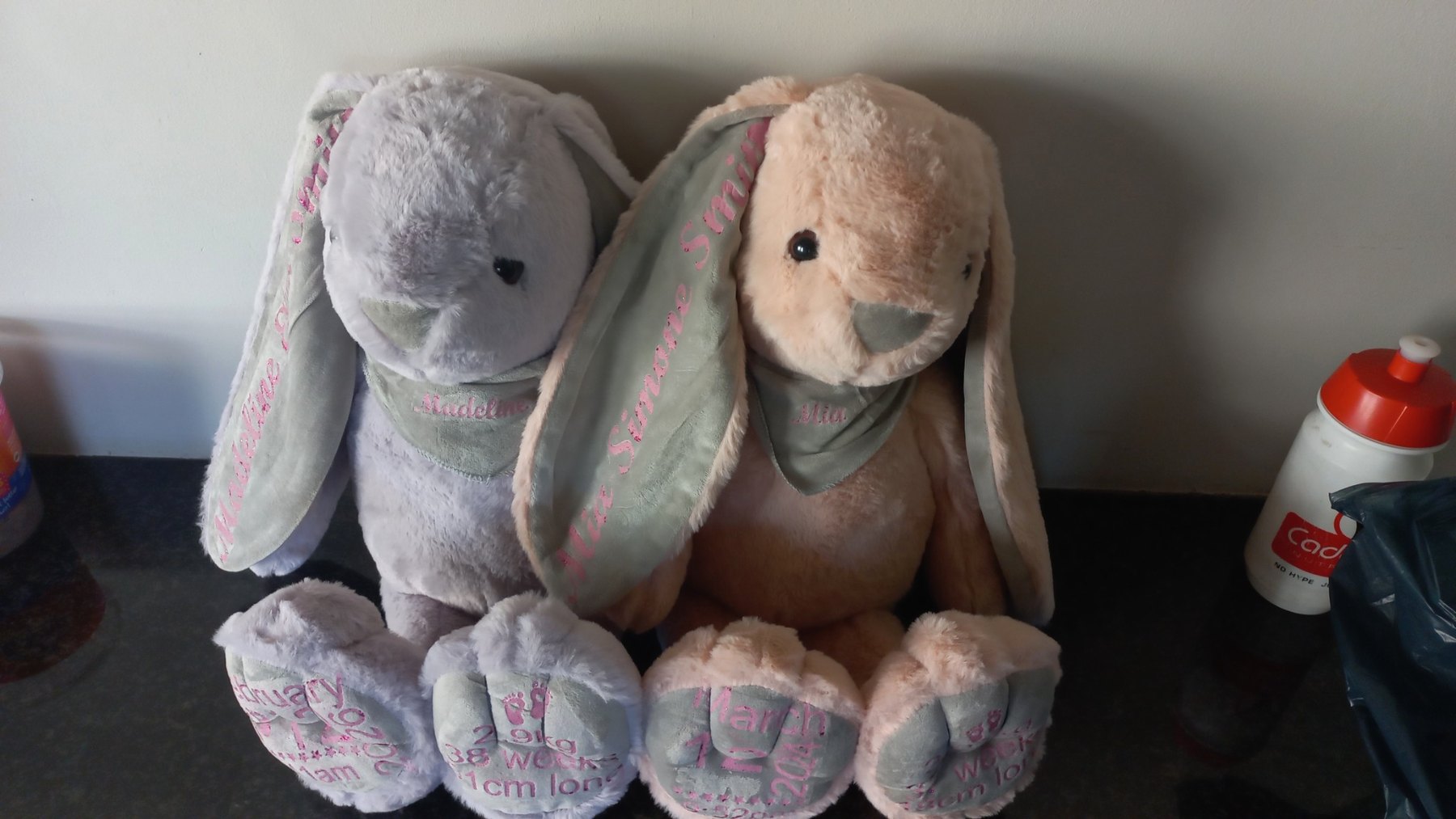 Birth Detail Bunny Pair